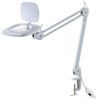 Аксессуары ZD-142A 3x Лупа лампа, на струбцине светодиодная от магазина РЭССИ